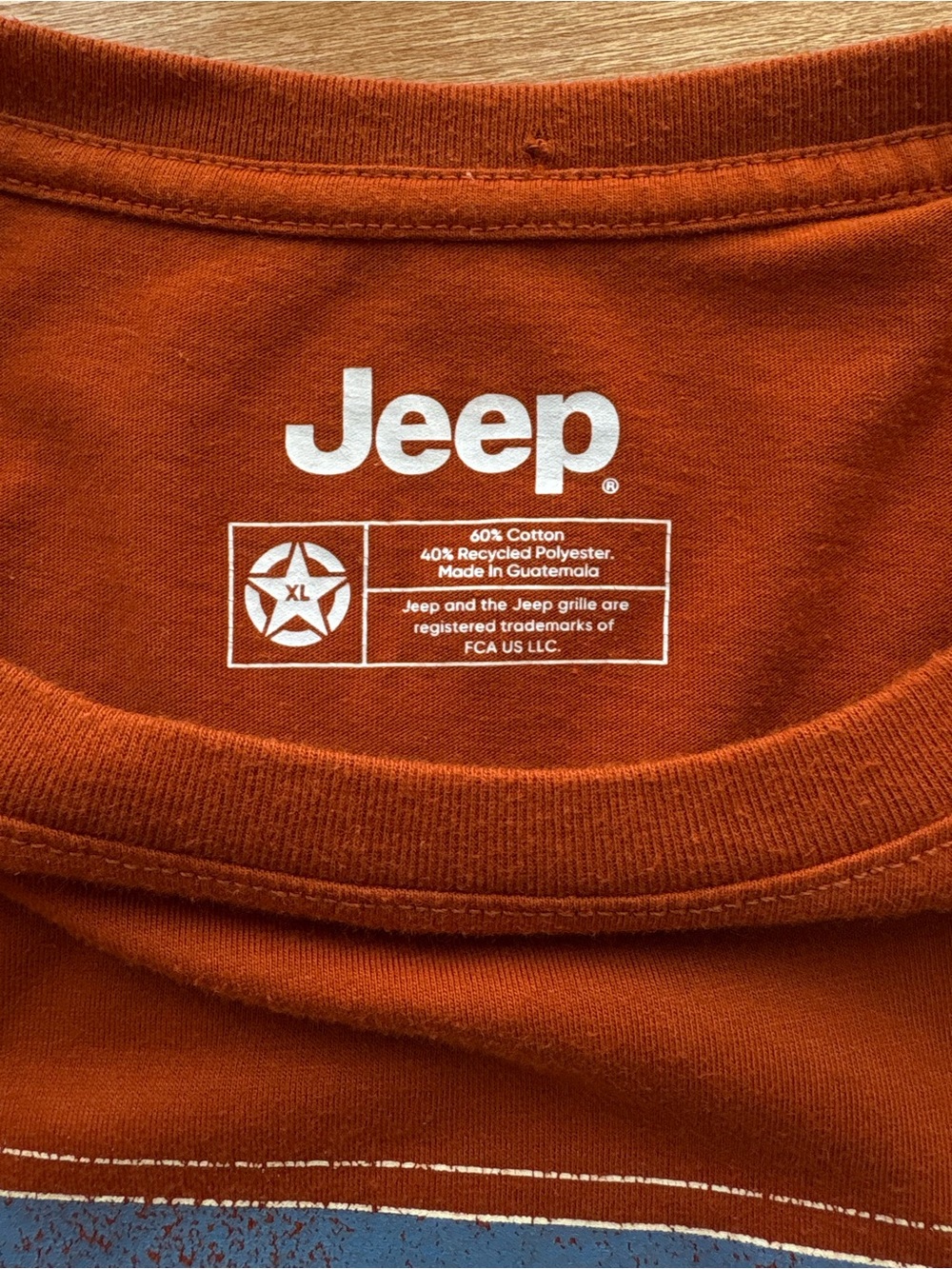 Jeep Men’s Rust Graphic Mountain Tee with Blue Accents - Picture 5 of 11